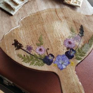 Floral serving tray